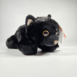 NEW Wild Republic Hug'ems Mini Small Black‎ Cat Kitty Stuffed Animal Plush 7"